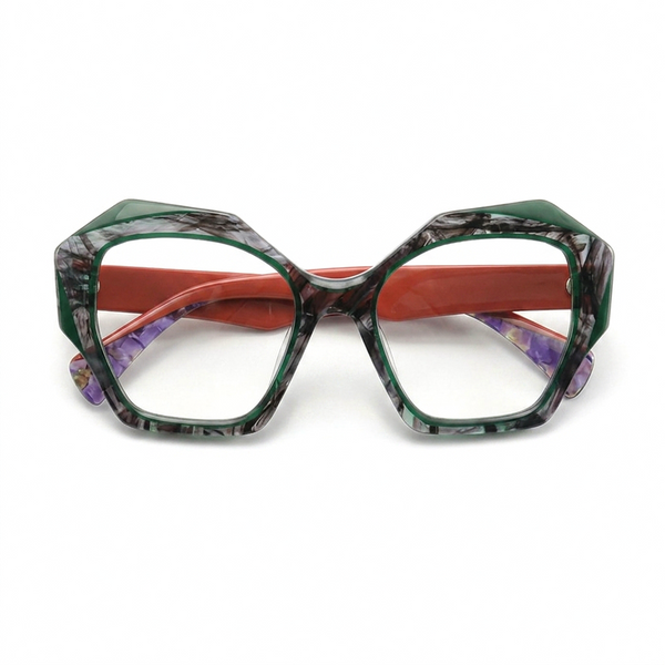 Acetate Large Cat Eye Optical Glasses Frame – Bold Niche Literary Unisex