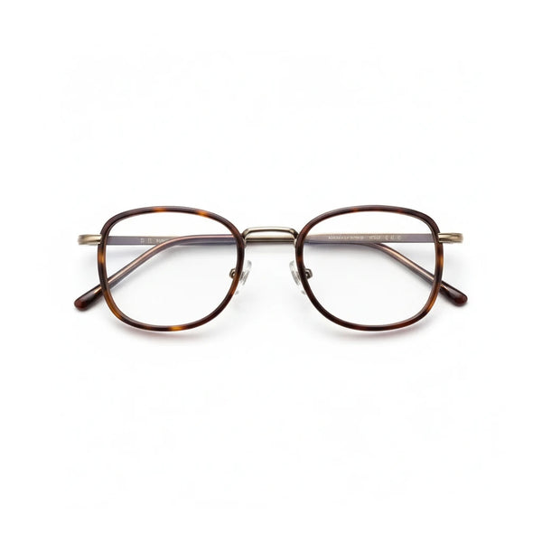 Retro Oval Metal Glasses Frame - Anti-Blue Light Optical