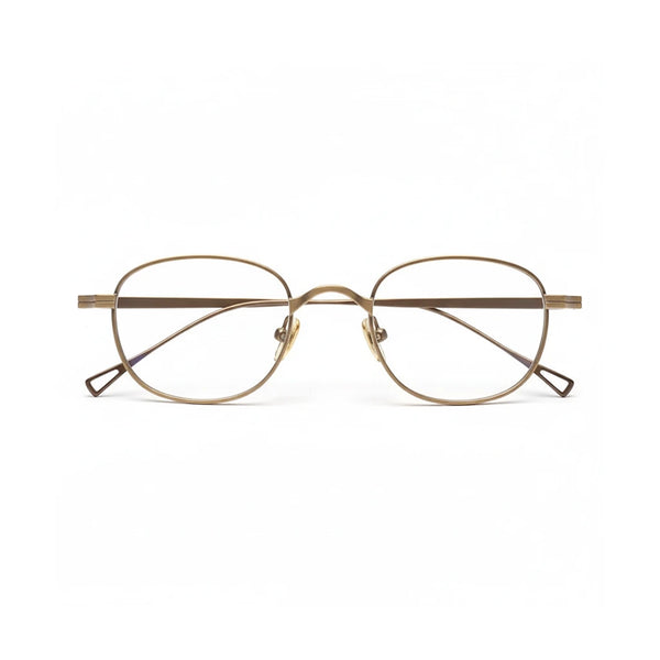 Retro Round Titanium Eyeglass Frames - Lightweight Prescription Glasses