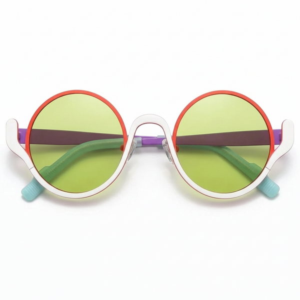 Women's Round Titanium Polarized Sunglasses UV400