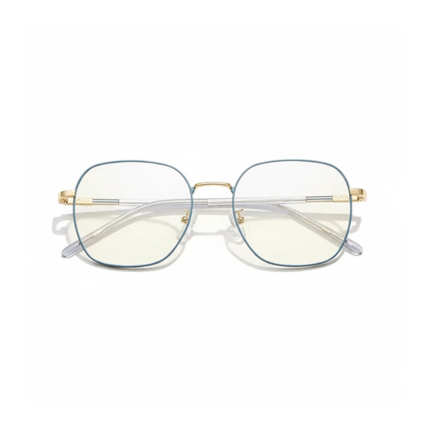 Retro-Polygonal-Metall-Brillengestell – Unisex-Brille mit optischer Sehstärke