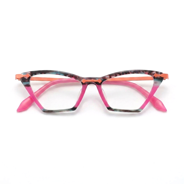 Quadratische optische Cat-Eye-Brille aus Titan