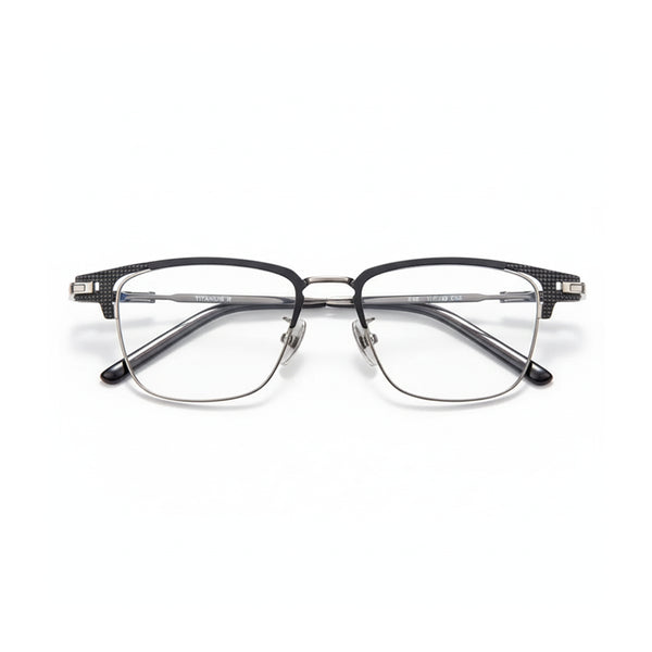 149 mm Titan-Brillengestell – Retro-Business-Optik-Rezeptrahmen ST02