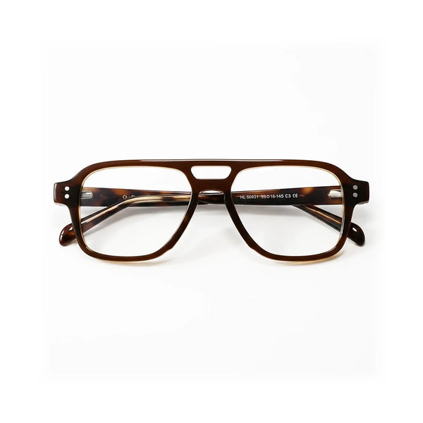 מסגרת משקפיים רטרו Double Beam Acetate - משקפי מרשם אופטיים לשני המינים