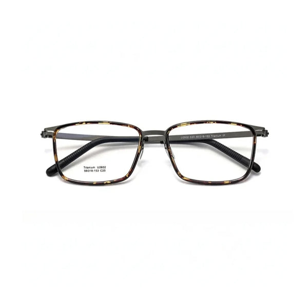 Ultra Light Titanium Eyeglass Frame - Business Square Optical Glasses 2602