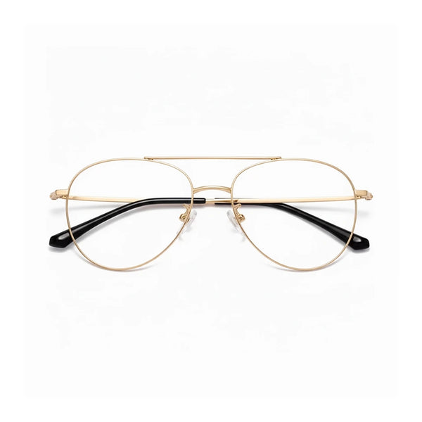 Pure Titanium Double Bridge Optical Glasses Frame - Ultra-Light Prescription Eyewear
