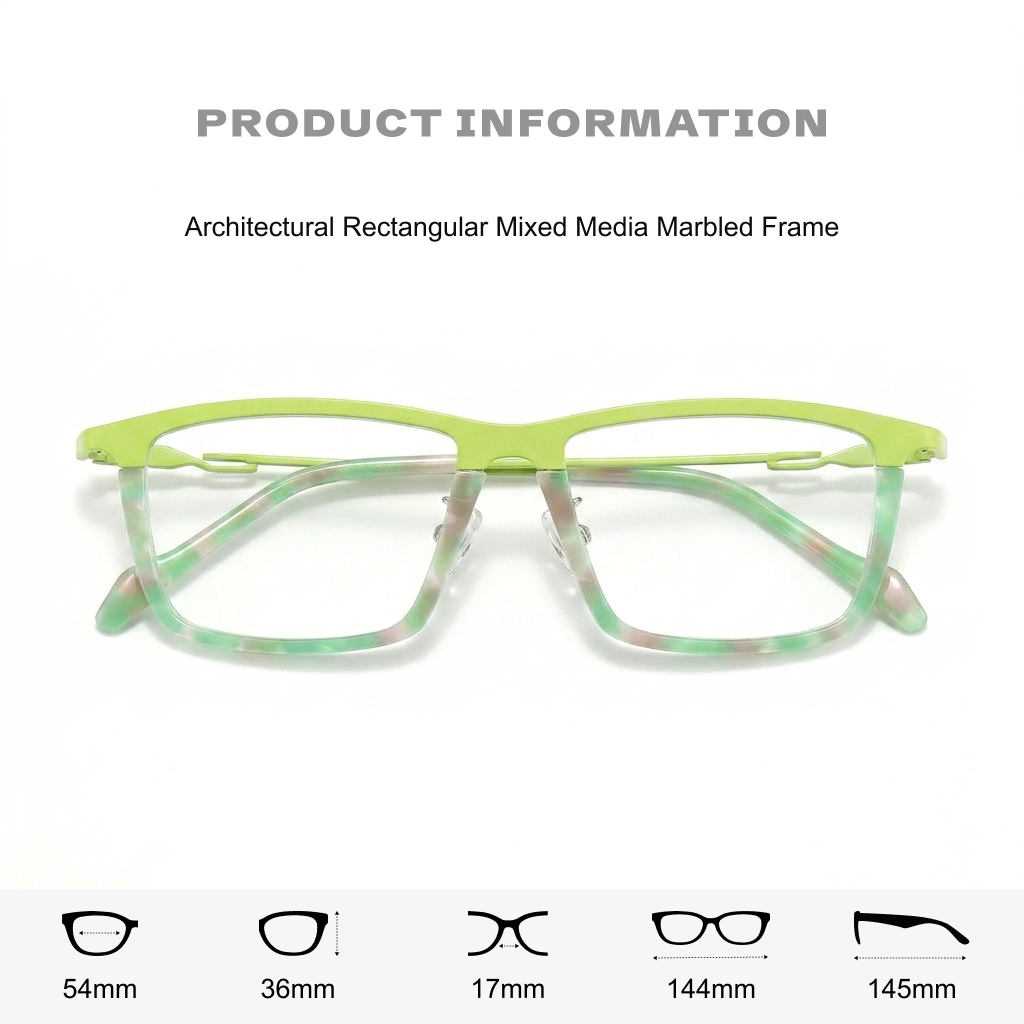 Patchwork-Quadrat-Titan-optische Brille