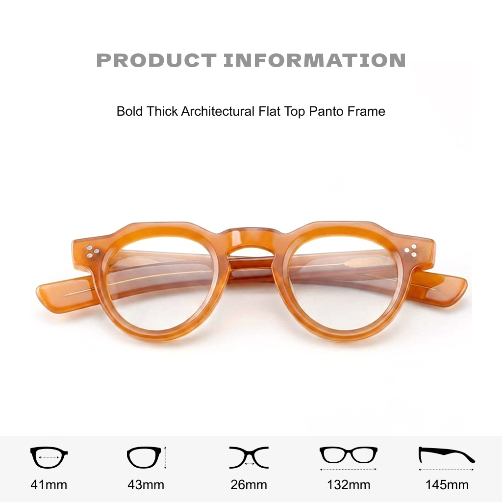 Ovales Retro-Brillengestell aus Acetat