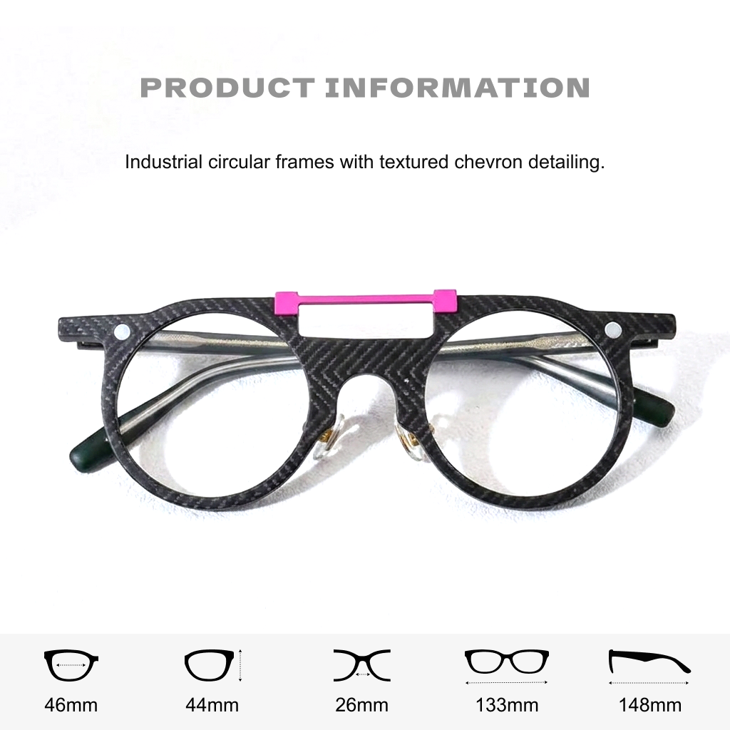 Runder optischer Rahmen aus Acetat mit magnetischer Clipbefestigung