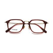 Titanium Square Optical Frames – Vintage Engraved Unisex