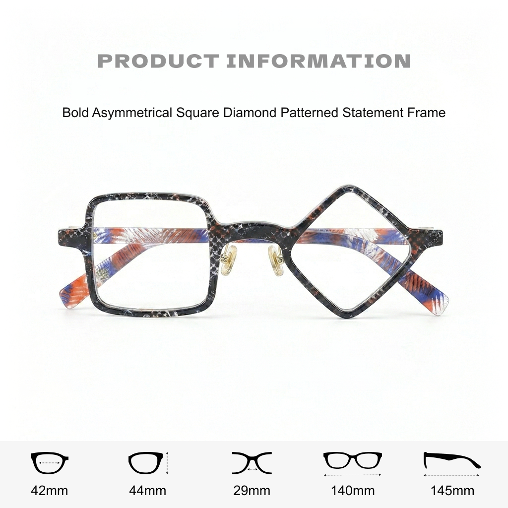 Acetate Square Optical Frames – Unisex Prescription Eyeglasses