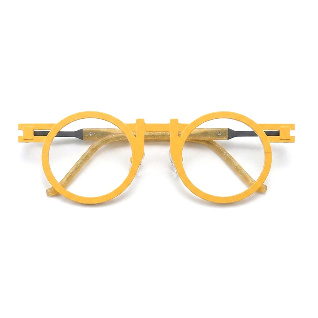 Monture de lunettes de couleur de niche de créateur, monture ronde littéraire tendance, lunettes de vue optiques rétro en pur titane ultra-léger