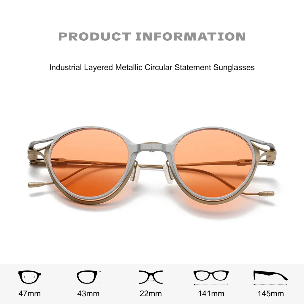 Titanium Round Clip-On Sunglasses