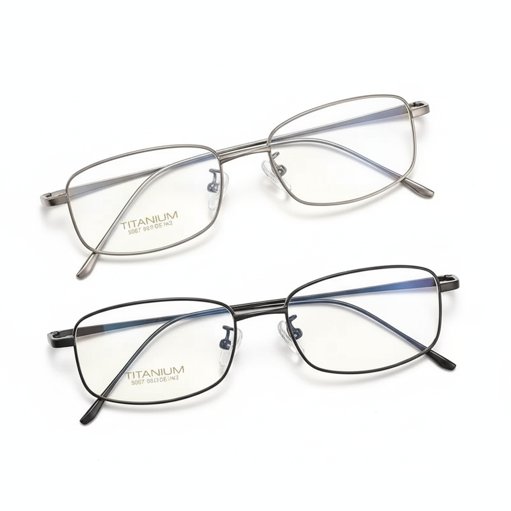 Ultra-Light Titanium Oval Optical Glasses Frame