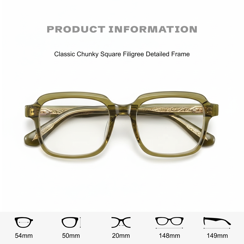 Acetate Square Optical Glasses Frame