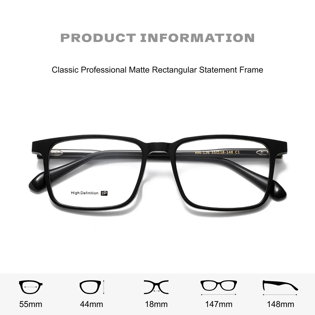 Montature per occhiali da vista quadrate in acetato - unisex