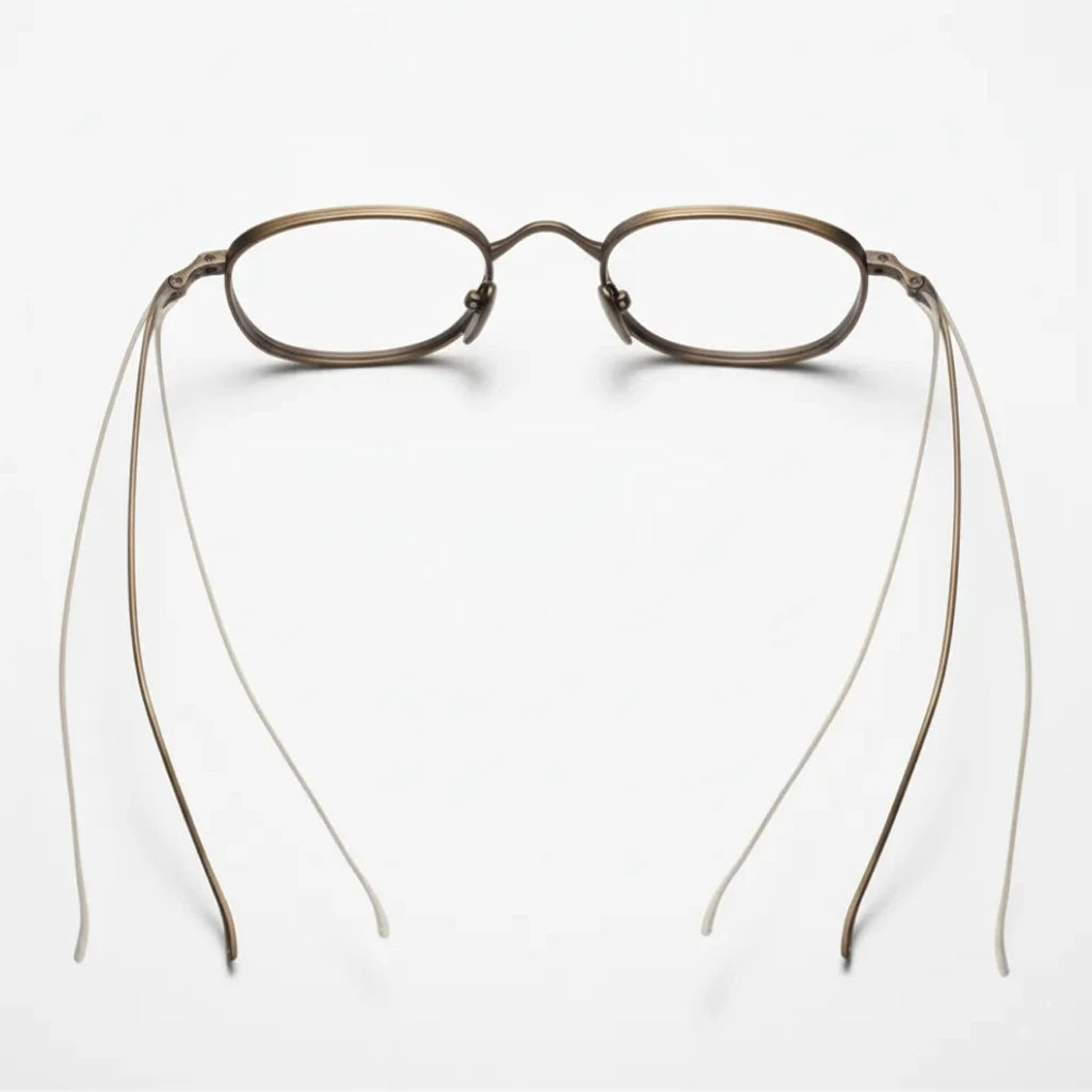 Retro Round Titanium Eyeglass Frames - Lightweight Prescription Glasses