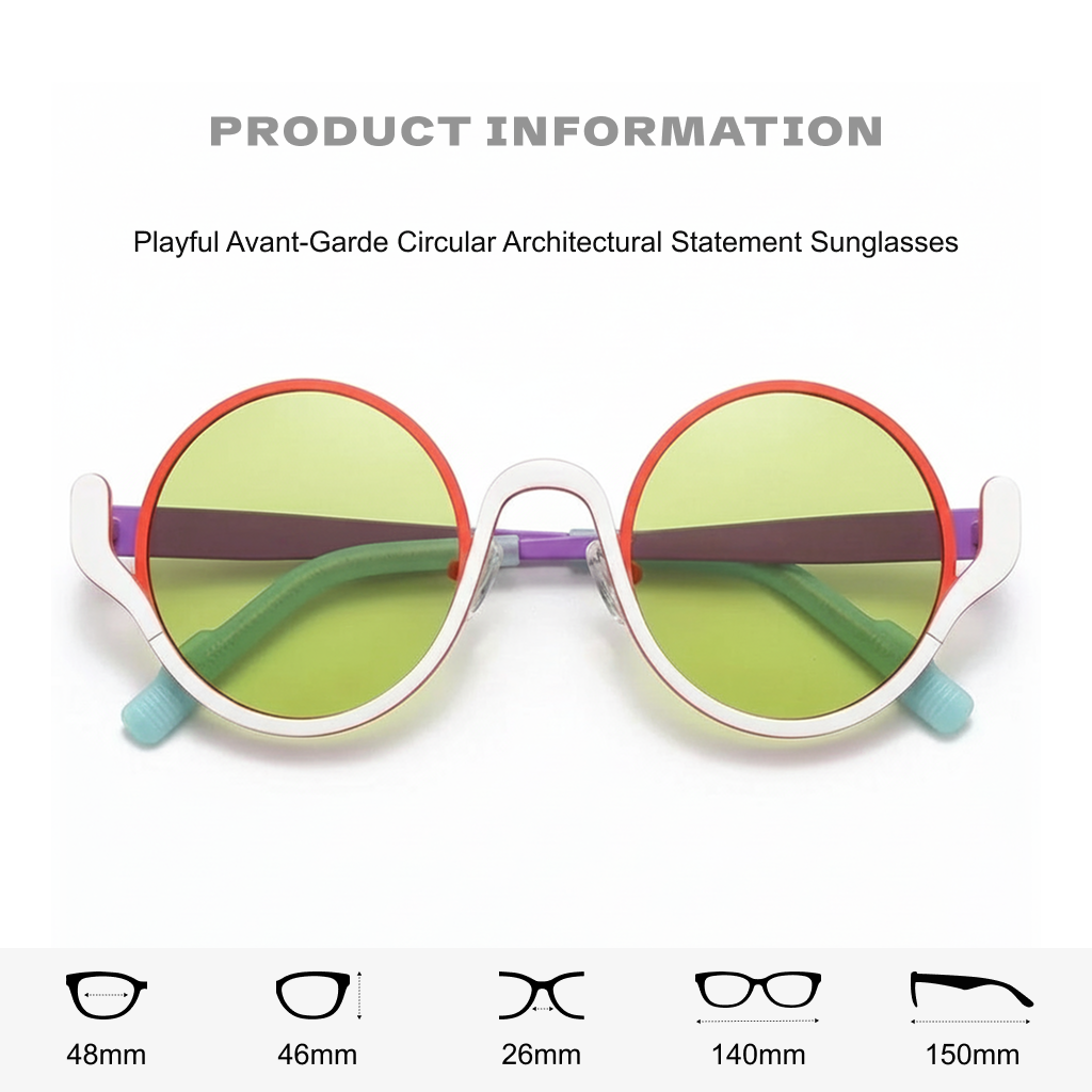Women's Round Titanium Polarized Sunglasses UV400