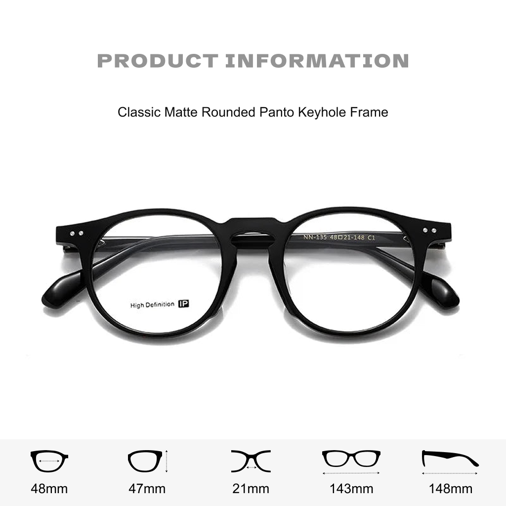 Rundes optisches Brillengestell aus Acetat