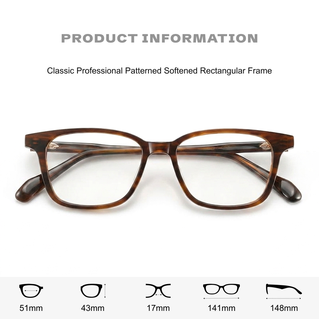 Optische Brille aus Acetat mit quadratischem Rahmen