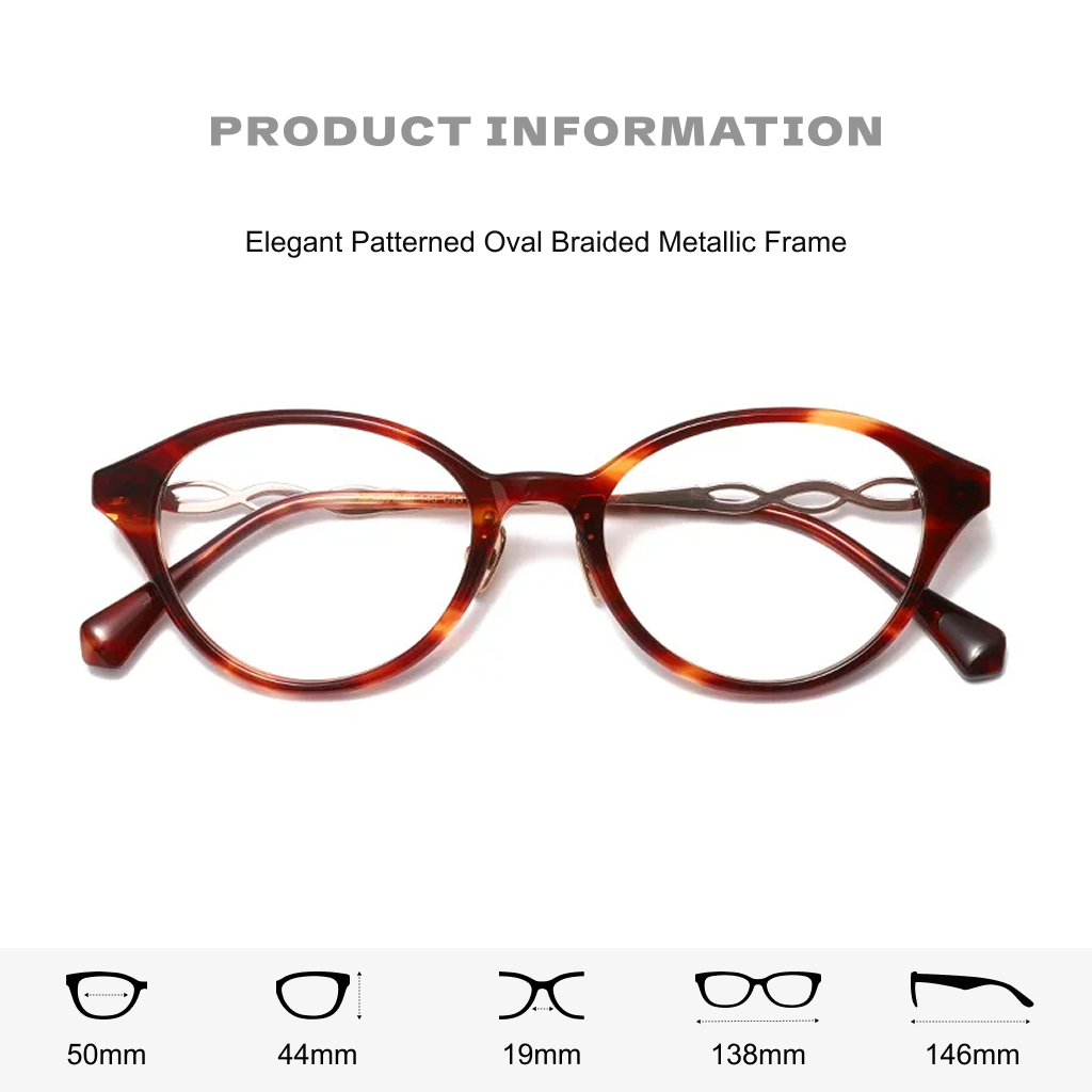 Acetate Oval Eyeglasses Frame