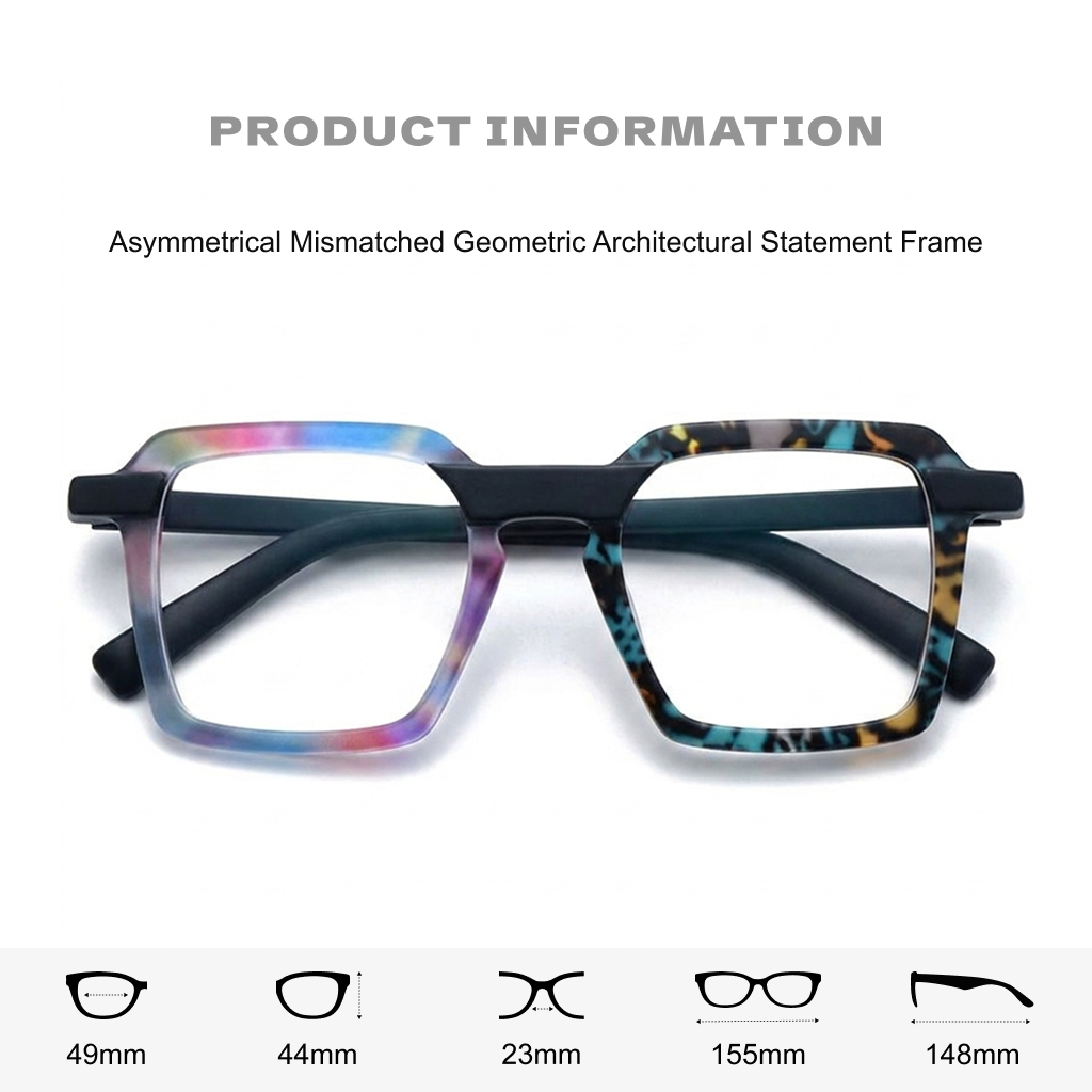 Acetate Square Optical Frames – Unisex Prescription Eyeglasses