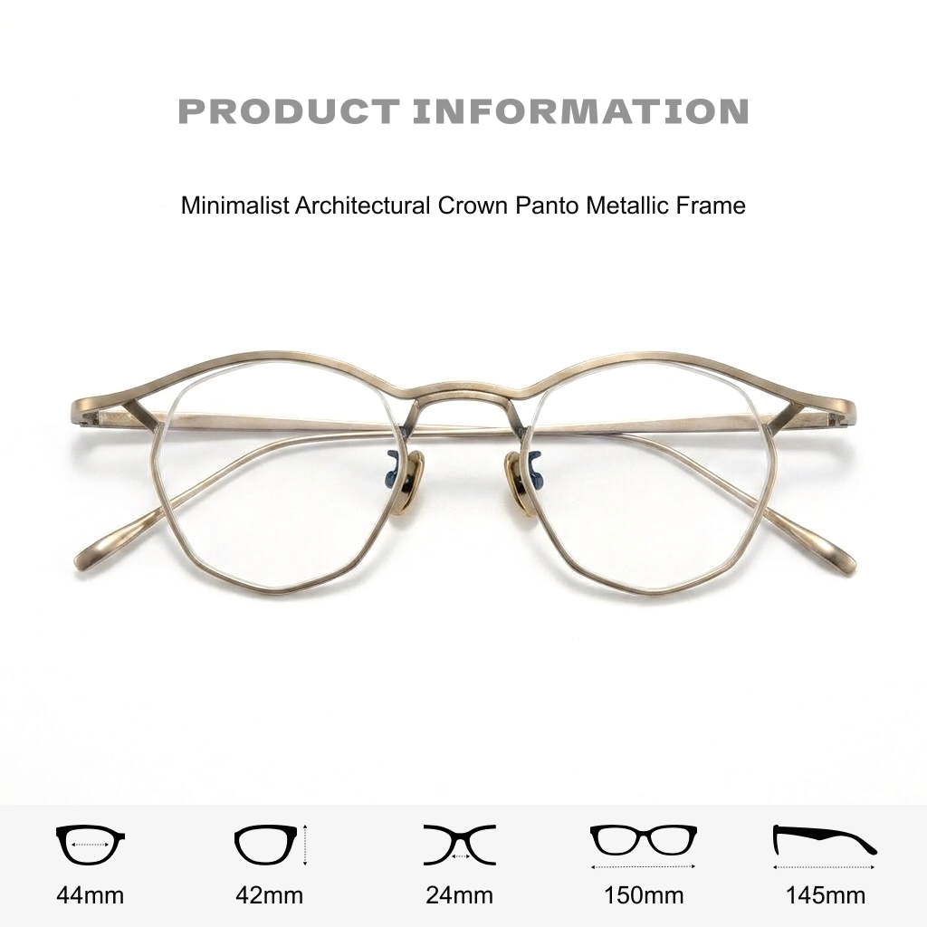 Titanium Polygon Optical Frames – Unisex Prescription Eyeglasses