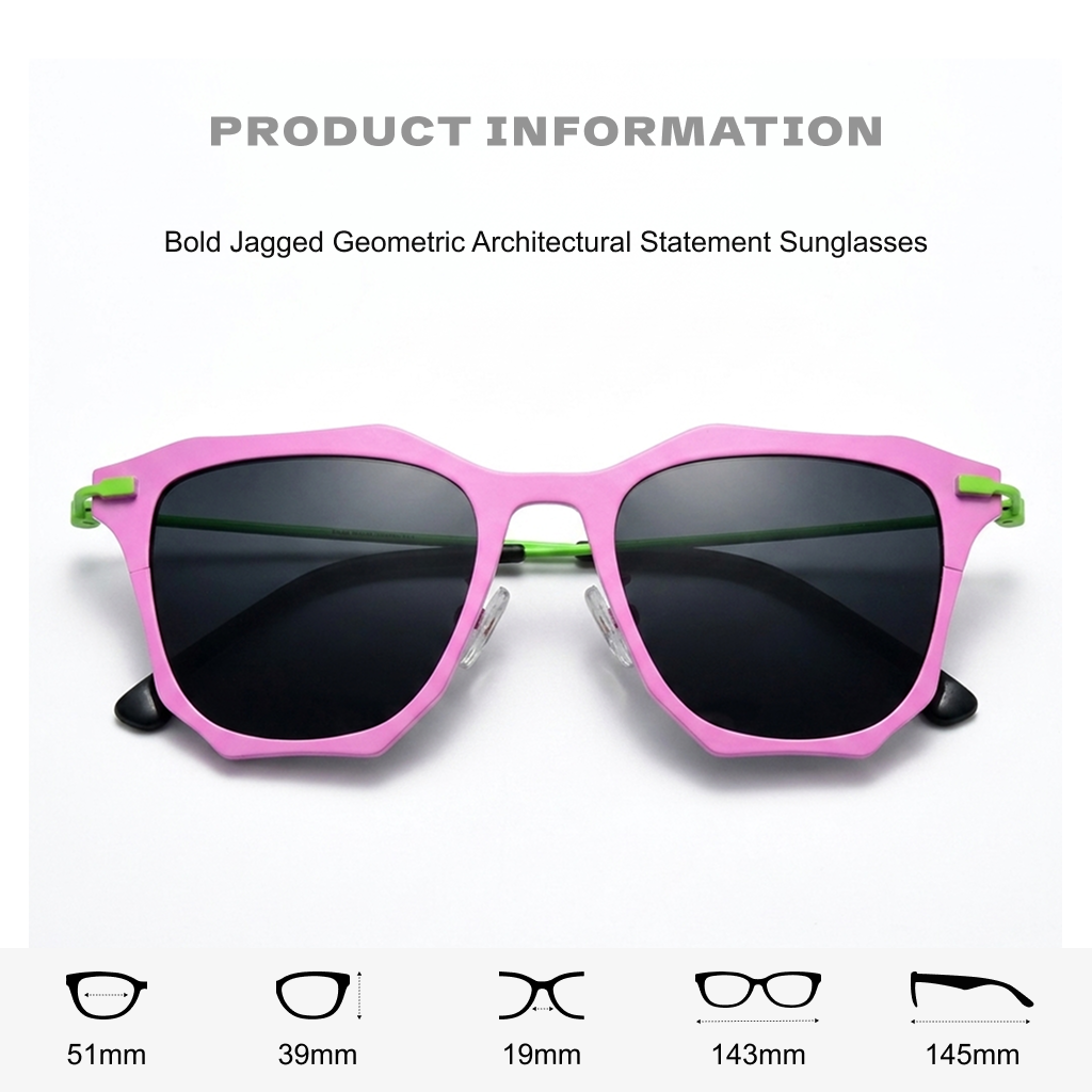 Titanium Rectangle Polarized Sunglasses UV400