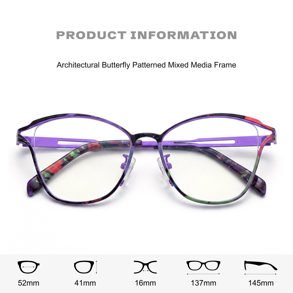 Titanium Cat Eye Optical Glasses Frame