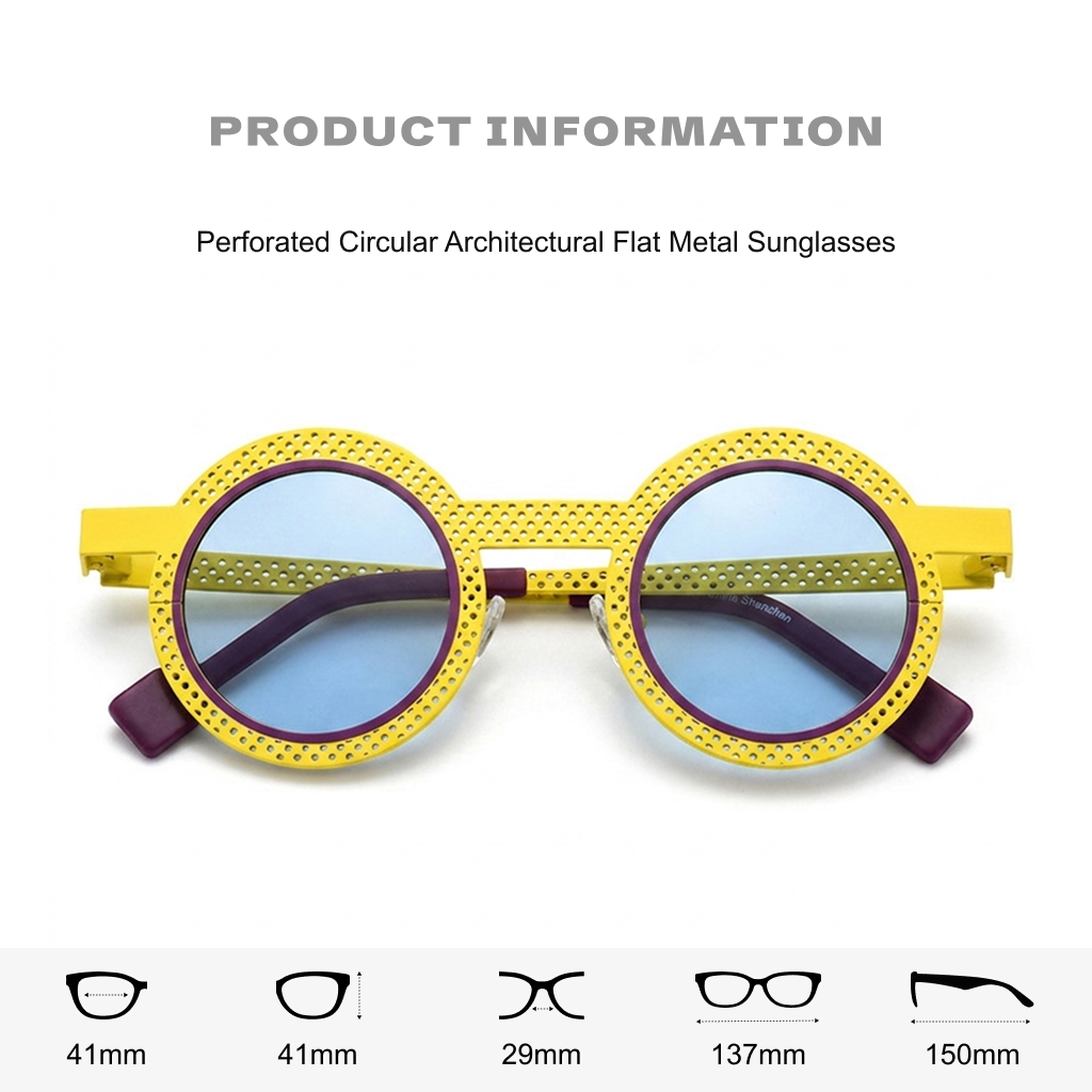 Round Polarized Sunglasses UV400 Titanium Frame