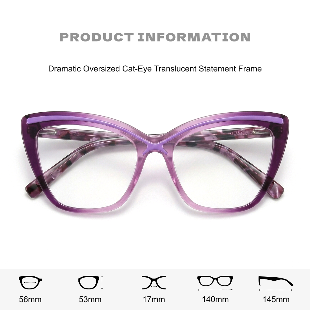 Cat Eye Square Optical Glasses Frame