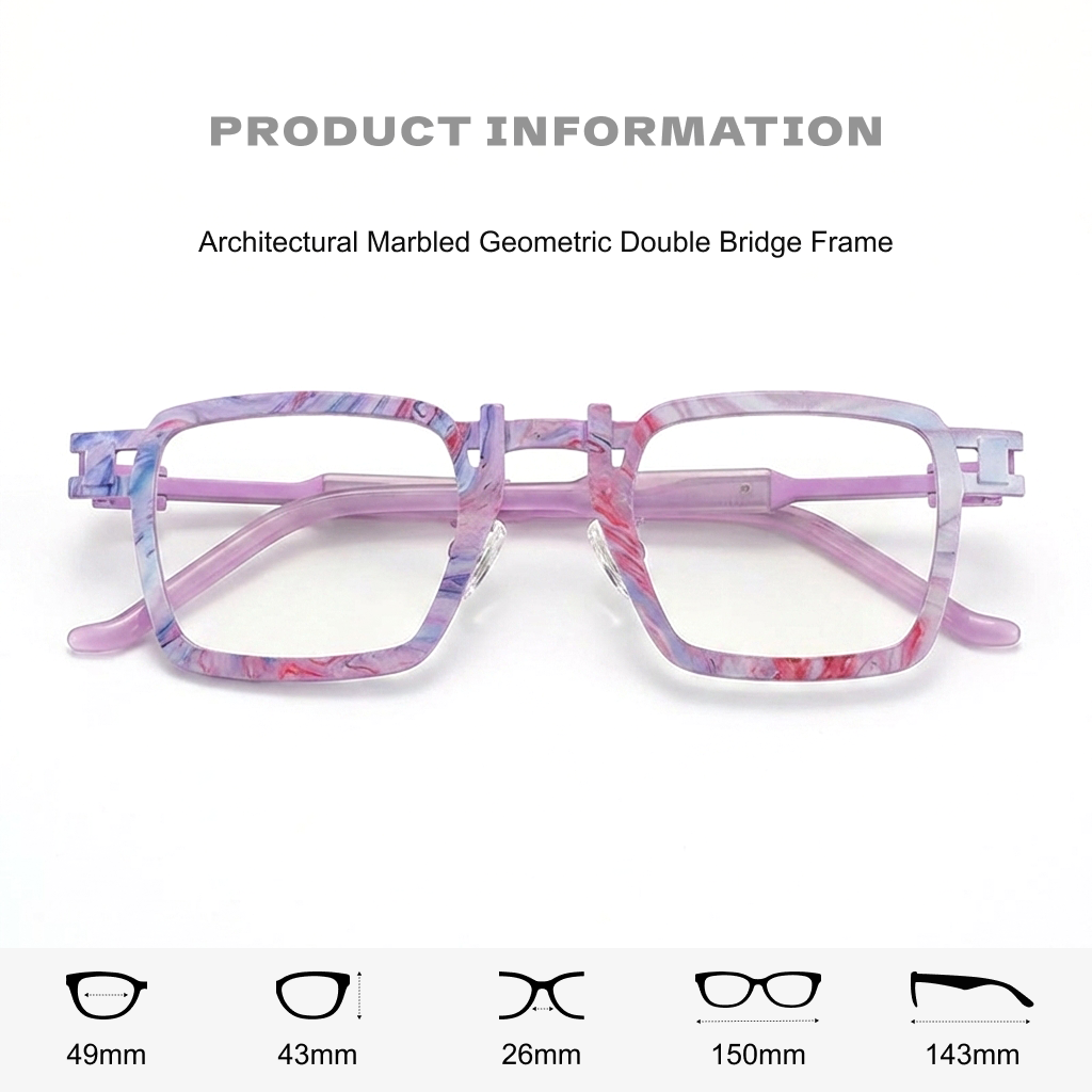 Titanium Square Optical Eyeglass Frames – Unisex Retro Style