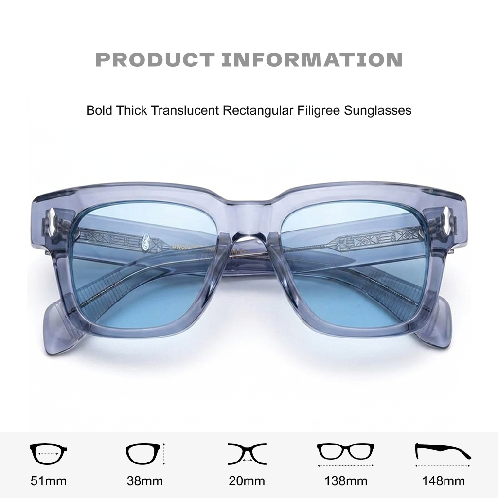 Rectangle Polarized Sunglasses – UV400 Acetate Frame