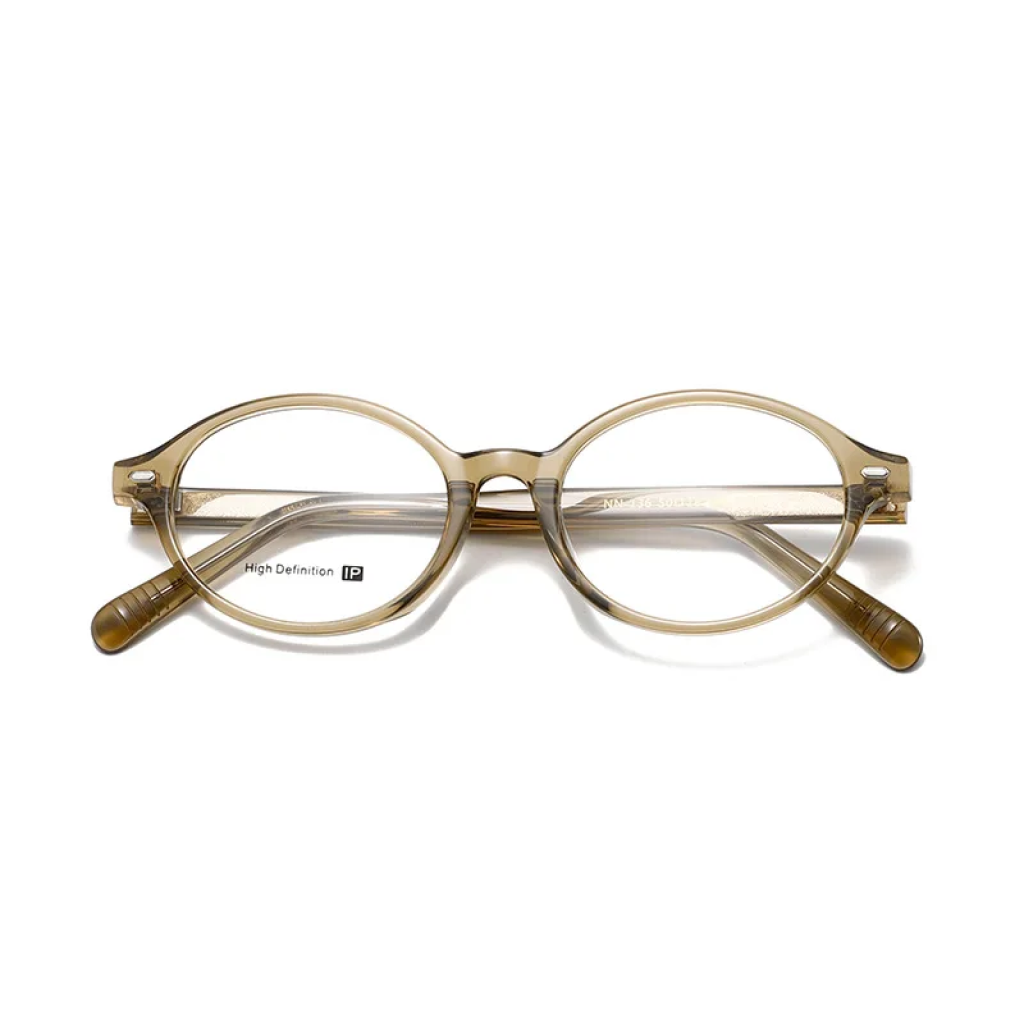 Monture ovale rétro ultra-légère pour la myopie, lunettes optiques artistiques pour visages menus, décontractées et élégantes.