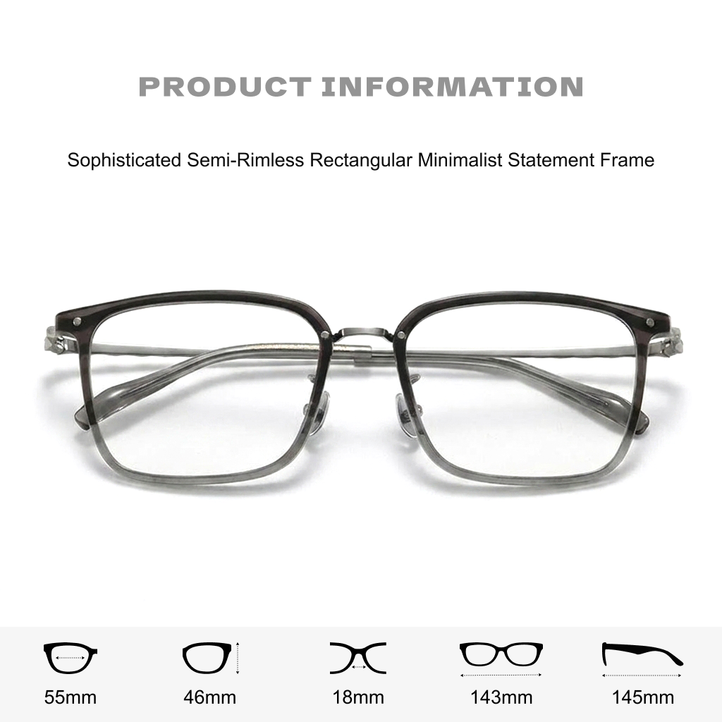 Titanium Rectangular Optical Eyeglass Frames