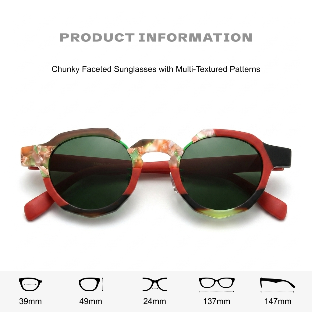 משקפי שמש מסוג Cat Eye Acetate Polarized UV400