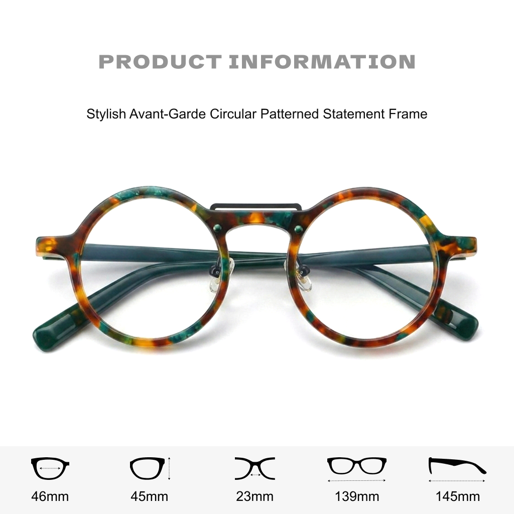 Round Acetate Optical Frames – Full Rim Prescription Glasses