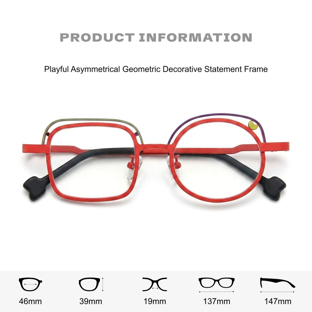 Titanium Optical Eyeglass Frames – Lightweight Square Design