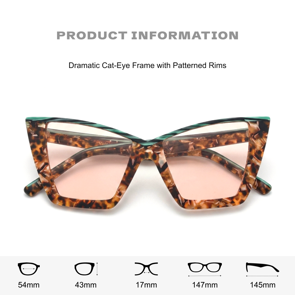 Cat Eye Polarized Sunglasses – UV400 Acetate Frame