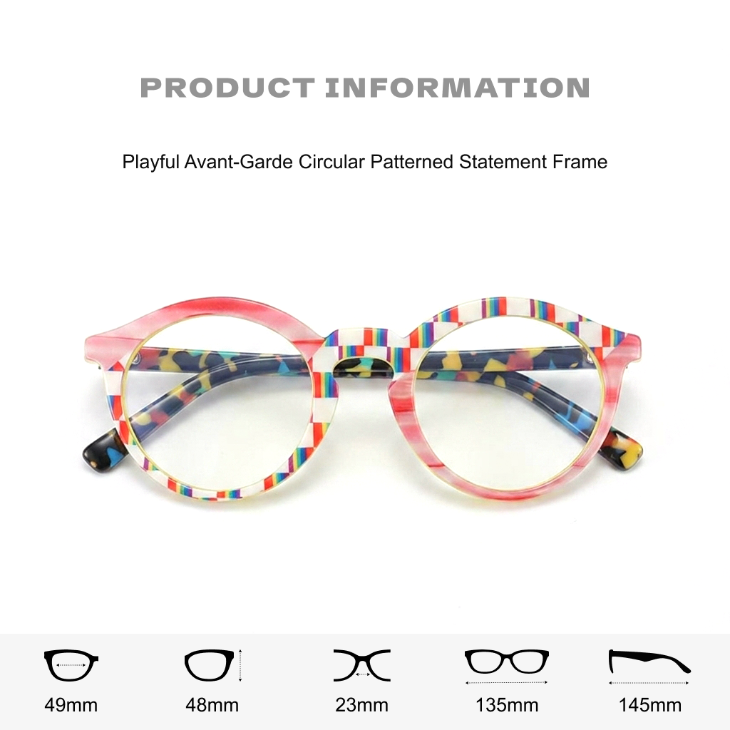 Acetate Cat Eye Optical Frames – Unisex Retro Oval Eyeglasses