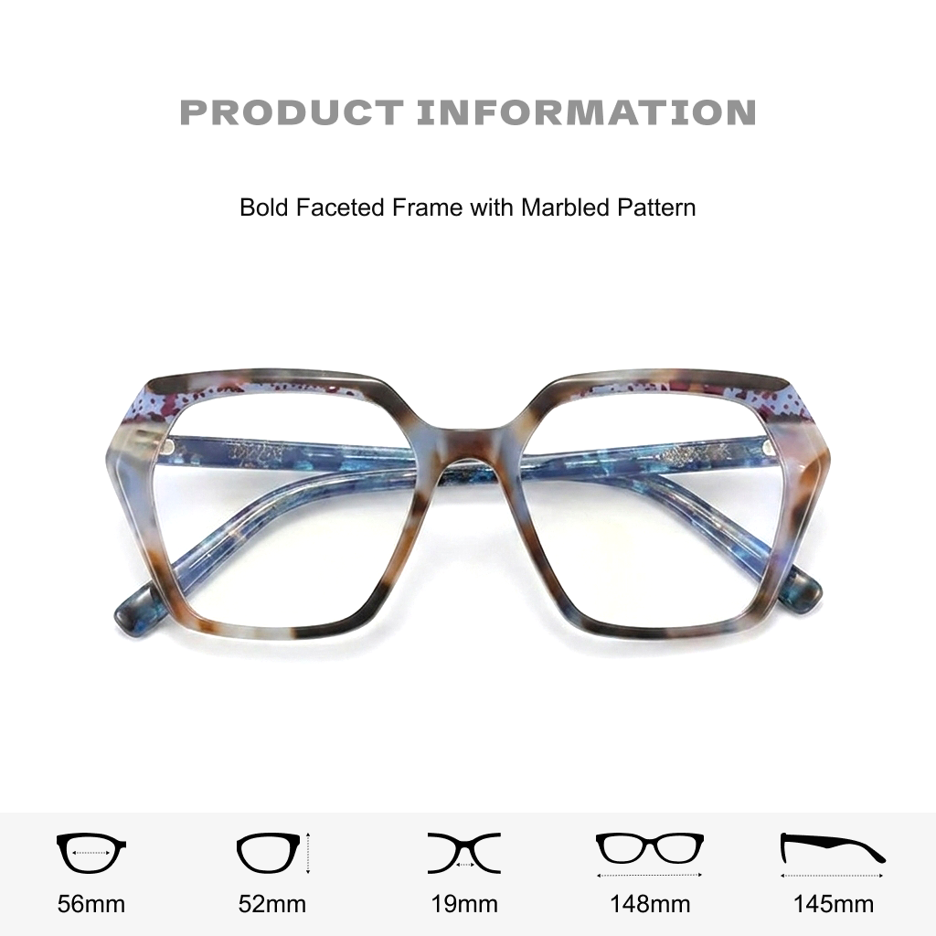 Acetate Square Optical Frames – Retro Oversized Eyeglasses