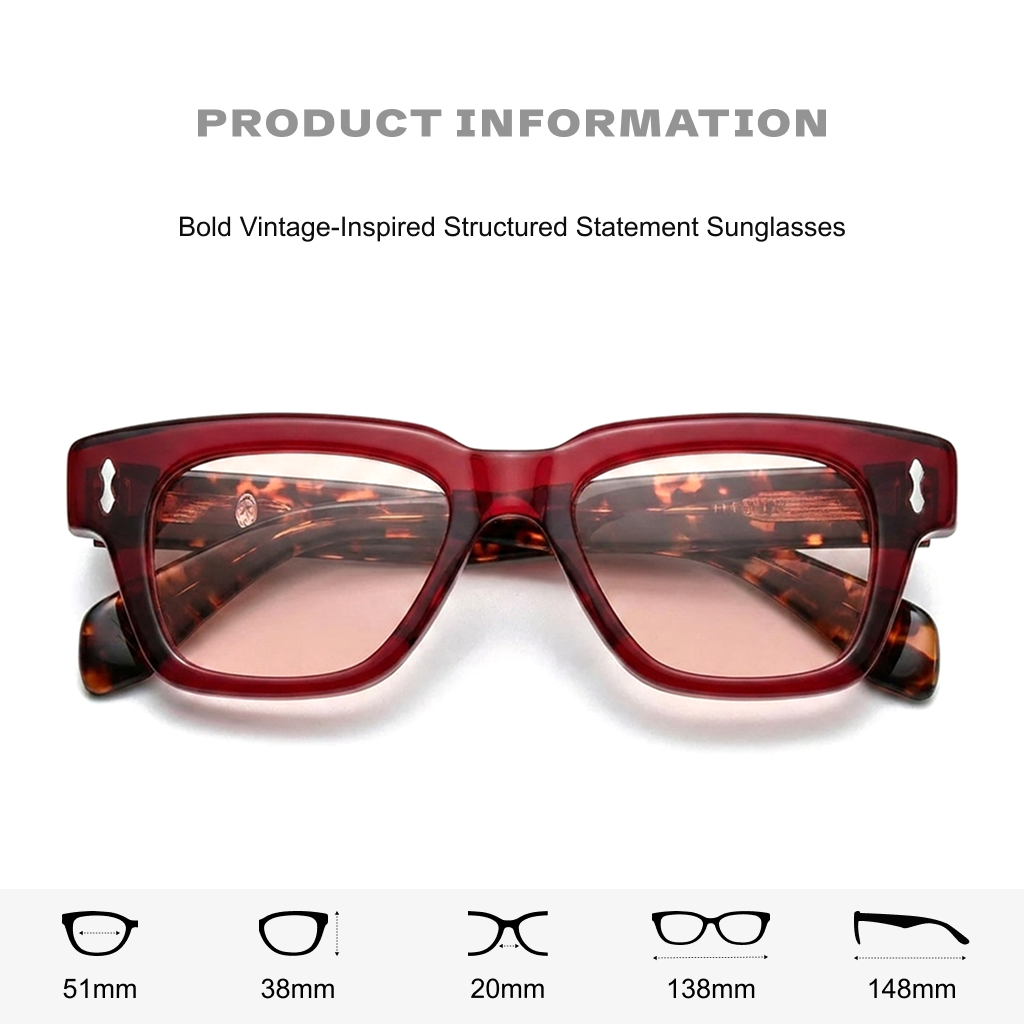 Retro Square Polarized UV400 Sunglasses