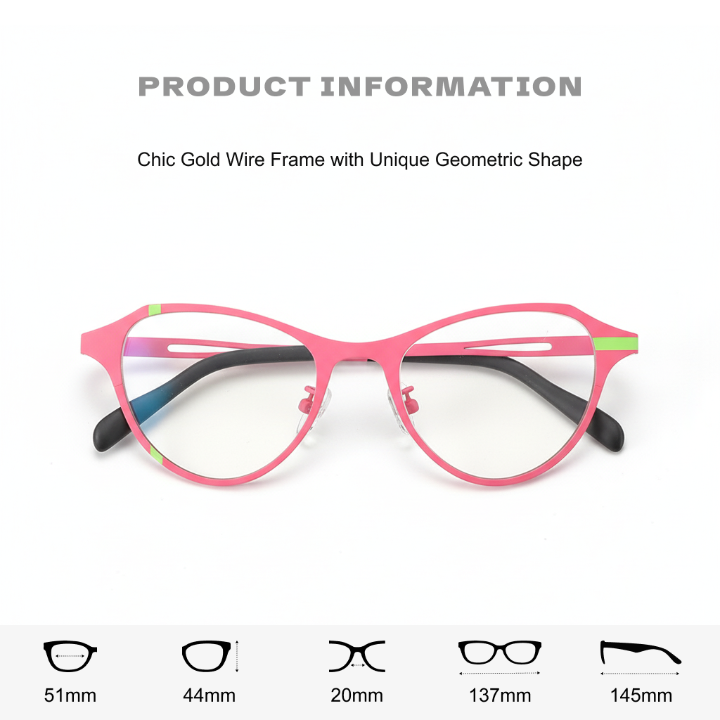 Titanium Cat Eye Optical Glasses Frame