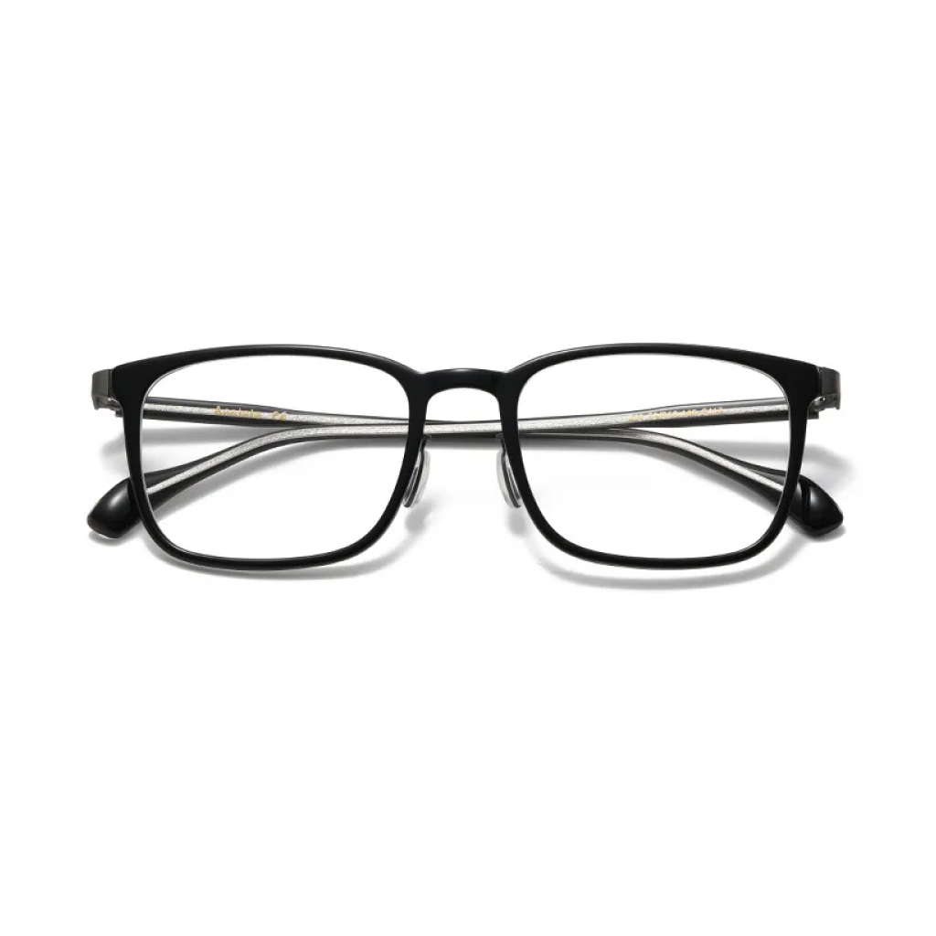 Monture rétro de gentleman pour la myopie, lunettes optiques carrées bleu-gris, élégantes et artistiques pour le quotidien.