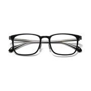 Monture rétro de gentleman pour la myopie, lunettes optiques carrées bleu-gris, élégantes et artistiques pour le quotidien.