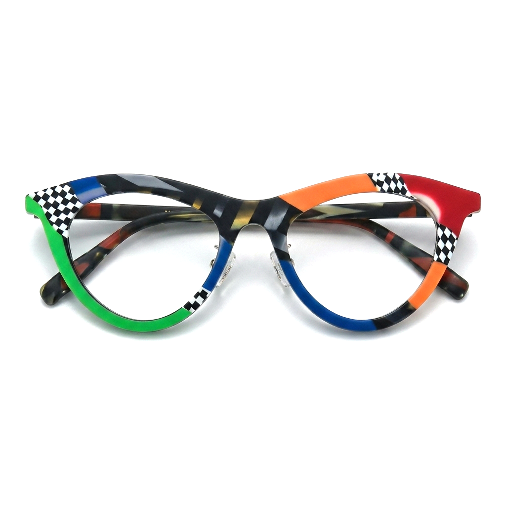 Frosted Cat Eye Spell Color Acetate Optical Frames