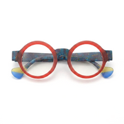 Acetate Round Optical Frames – Unisex Frosted Eyeglasses