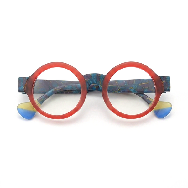 Acetate Round Optical Frames – Unisex Frosted Eyeglasses