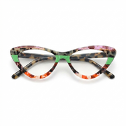Spliced Color Cat Eye Acetate Optical Eyeglass Frames