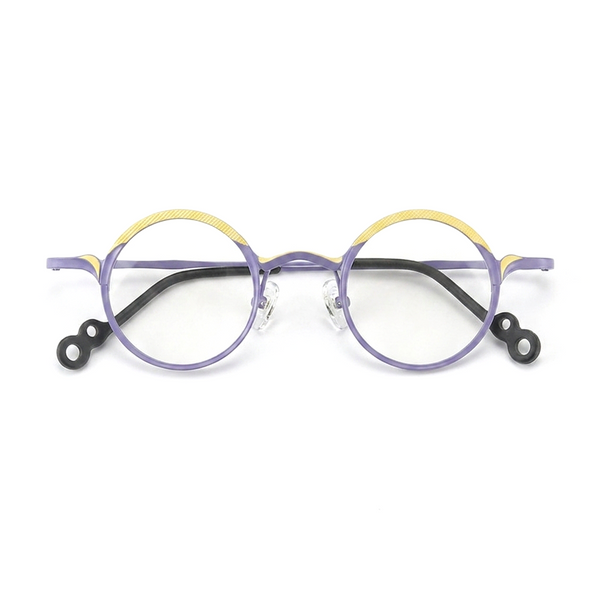 Lunettes rondes en pur titane ultra-léger, une pièce de créateur rétro tendance aux verres photochromiques artistiques.